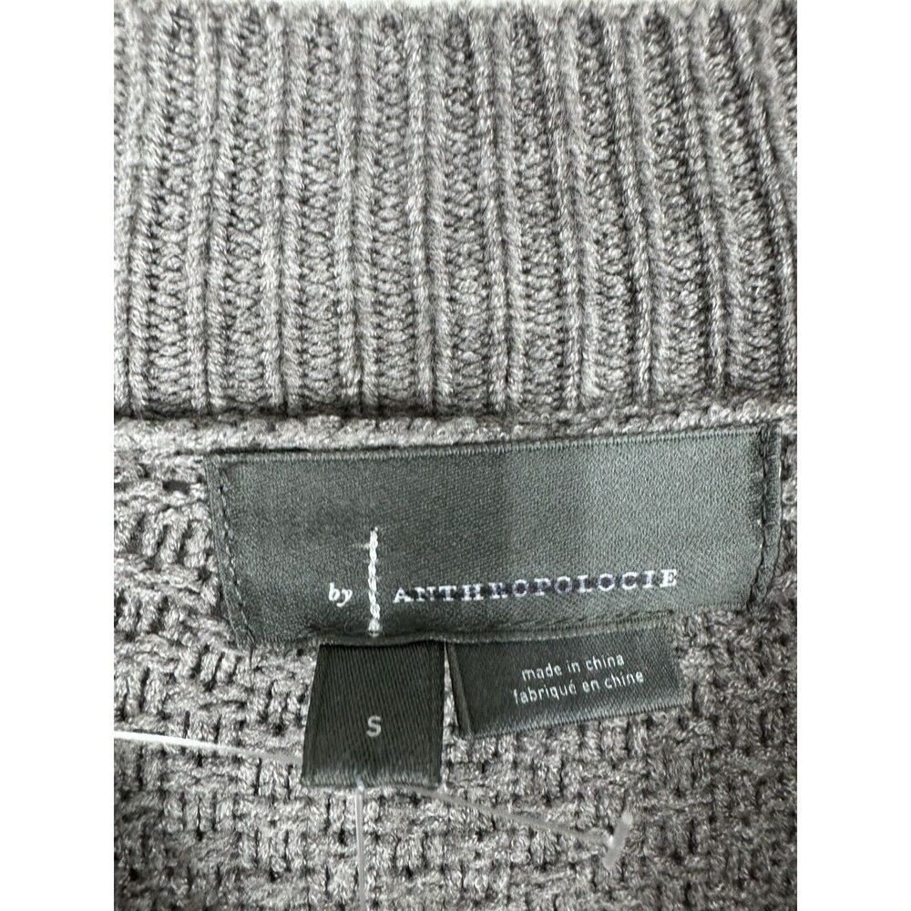 Anthropologie Women’s Size Small Grey Cable Knit Cozy Chunky Sweater - Picture 5 of 7